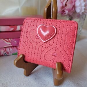 Luv Betsey Quilted Heart Bi-fold Wallet MRSP $55